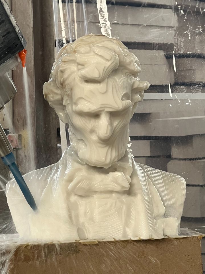 abe lincoln robotic carving
